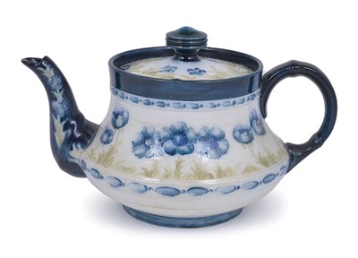 Lot 58 - BLUE POPPIES: A MOORCROFT MACINTYRE TEAPOT AND COVER