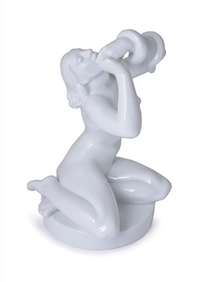 Lot 61 - A DANISH PORCELAIN FIGURE OF EVE