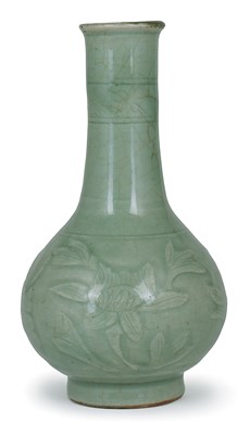 Lot 68 - â€¡A CHINESE CELADON GLAZED BOTTLE VASE