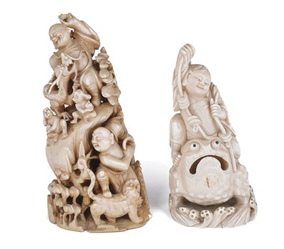 Lot 105 - TWO CHINESE IVORY CARVINGS