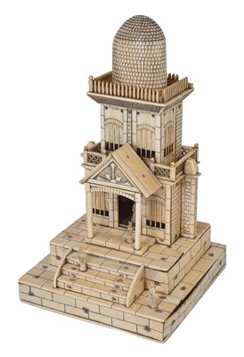 Lot 112 - AN IVORY MODEL OF A SHRINE