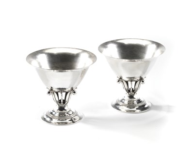 Lot 178 - A PAIR OF DANISH SILVER BOWLS