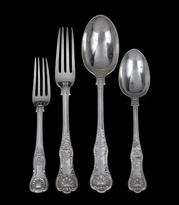 Lot 190 - A SET OF VICTORIAN TABLE SILVER