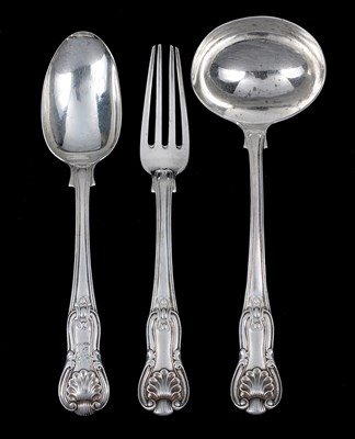 Lot 191 - A SET OF GEORGE IV TABLE SILVER