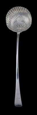 Lot 199 - A GEORGE III SILVER LADLE