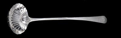 Lot 203 - A GEORGE III SILVER SOUP LADLE