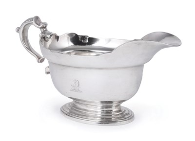 Lot 251 - A GEORGE II SILVER SAUCEBOAT