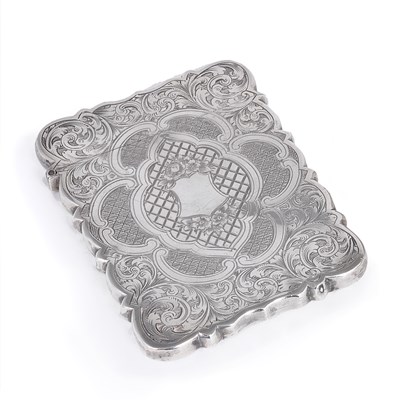 Lot 267 - A VICTORIAN SILVER CARD CASE