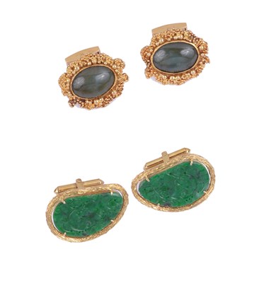 Lot 299 - TWO PAIRS OF CUFFLINKS