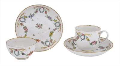 Lot 10 - A BRISTOL COFFEE CUP, TEABOWLS AND TWO SAUCERS