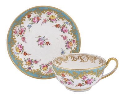 Lot 11 - A NANTGARW TEACUP AND SAUCER