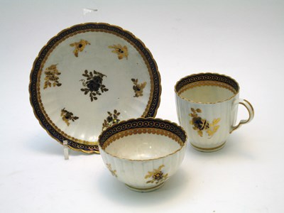 Lot 21 - A CAUGHLEY COFFEE CUP, TEABOWL AND SAUCER