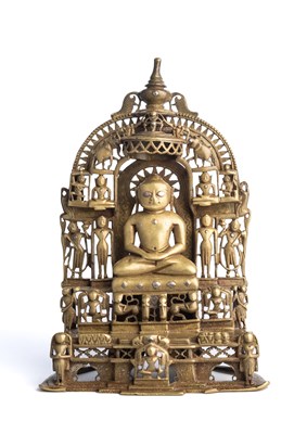 Lot 572 - A JAIN SHRINE, GUJARAT, WESTERN INDIA, DATED SAMVAT 1531 (1475 AD)