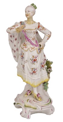 Lot 25 - A DERBY FIGURE OF A RANELAGH DANCER