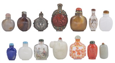 Lot 47 - A GROUP OF FOURTEEN CHINESE SNUFF BOTTLES