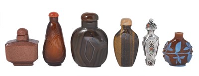 Lot 51 - SIX CHINESE SNUFF BOTTLES