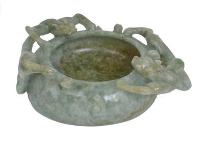 Lot 64 - A CHINESE JADEITE BRUSHWASHER