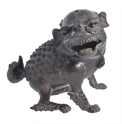 Lot 68 - A CHINESE BRONZE DOG OF FO (GUARDIAN LION)