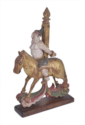 Lot 70 - A CARVED WOOD FIGURE