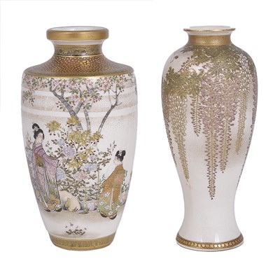 Lot 75 - A JAPANESE SATSUMA VASE