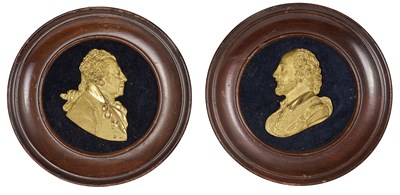 Lot 102 - A PAIR OF GILT-BRONZE PORTRAIT BUSTS OF MATTHEW BOULTON AFTER PETER ROUW THE YOUNGER