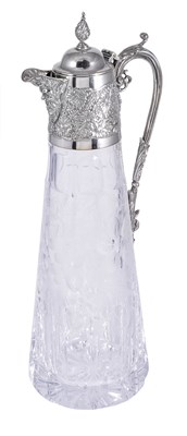 Lot 191 - A SILVER-MOUNTED CLARET JUG