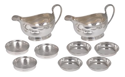 Lot 192 - A PAIR OF SILVER SAUCEBOATS