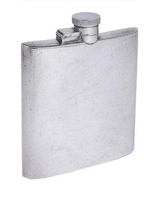 Lot 198 - A GEORGE V SILVER HIP FLASK