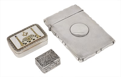 Lot 237 - A SILVER MASONIC BOX