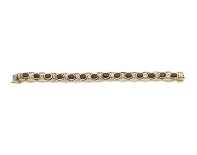 Lot 309 - RUBY AND DIAMOND BRACELET, 1980s