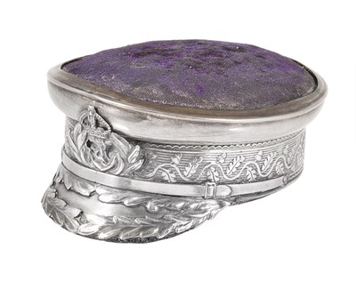 Lot 244 - A GEORGE V SILVER NOVELTY PIN CUSHION