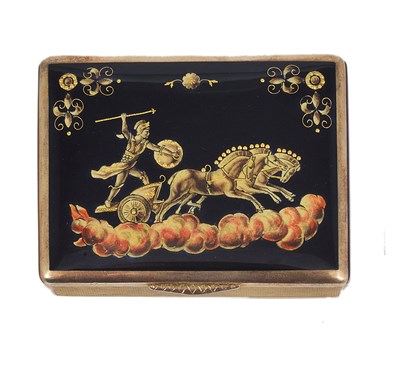 Lot 247 - AN AUSTRIAN SILVER-GILT AND ENAMEL COMBINED CIGARETTE / CARD CASE