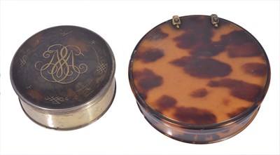 Lot 257 - TWO CIRCULAR SNUFF BOXES