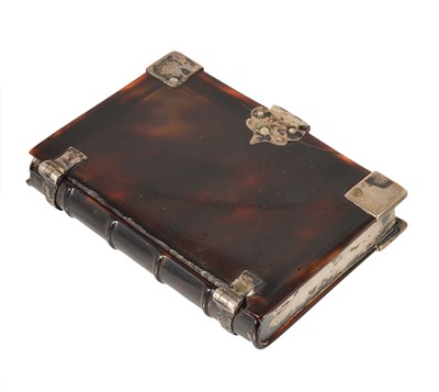 Lot 259 - A SILVER-MOUNTED TORTOISESHELL BOX