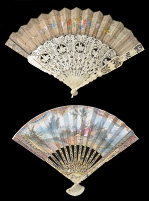 Lot 286 - AN IVORY FAN