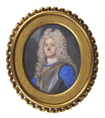 Lot 299 - A PORTRAIT MINIATURE OF THE COMTE D'EVREUX