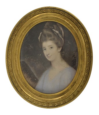 Lot 313 - A PORTRAIT MINIATURE OF HENRIETTA VERNON