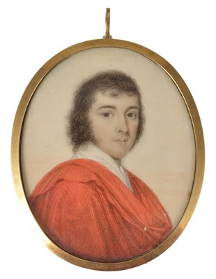 Lot 315 - A PORTRAIT MINIATURE OF A GENTLEMAN