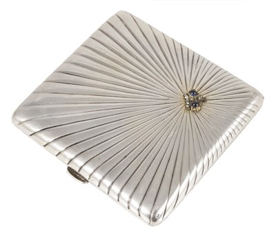 Lot 335 - A RUSSIAN SILVER CIGARETTE CASE