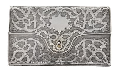 Lot 337 - A RUSSIAN SILVER CHEROOT CASE