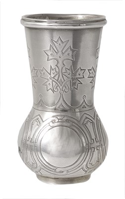 Lot 341 - A RUSSIAN SILVER VODKA BEAKER