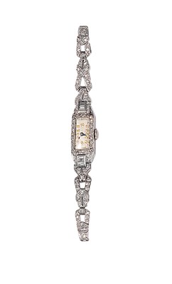 Lot 371 - LADY'S DIAMOND COCKTAIL WATCH