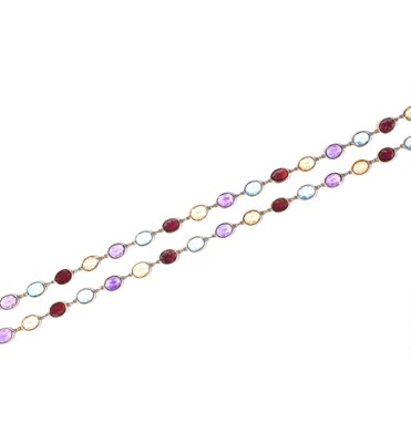 Lot 383 - MULTICOLOURED GEMSTONE NECKLACE