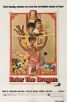 Lot 95 - ENTER THE DRAGON, POSTER, 1973