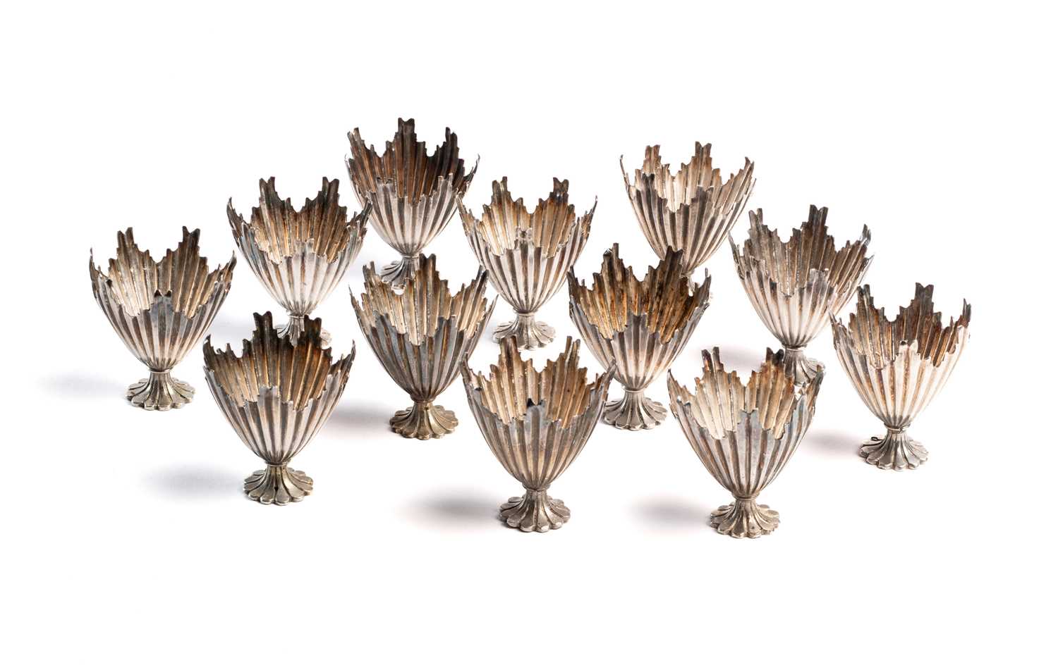 Lot 512 - A SET OF TWELVE OTTOMAN COFFEE CUP HOLDERS (ZARF), EARLY 20TH CENTURY