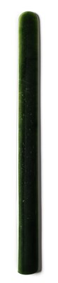 Lot 51 - A SPINACH GREEN JADE PAPER KNIFE