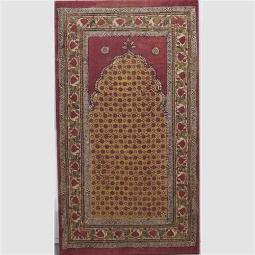 Lot 399 - A PRINTED COTTON TENT PANEL (qanat)