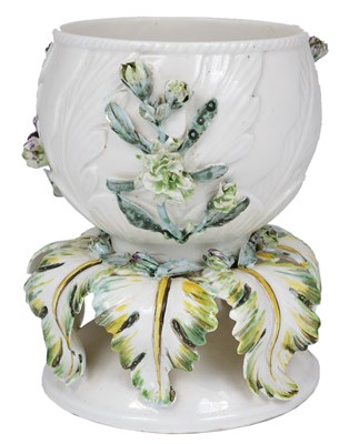 Lot 13 - A CHANTILLY POT-POURRI VASE