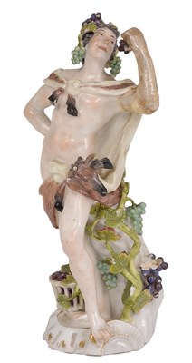 Lot 28 - A GERMAN PORCELAIN FIGURE OF BACCHUS