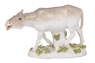 Lot 37 - A MEISSEN FIGURE OF A STANDING MULE